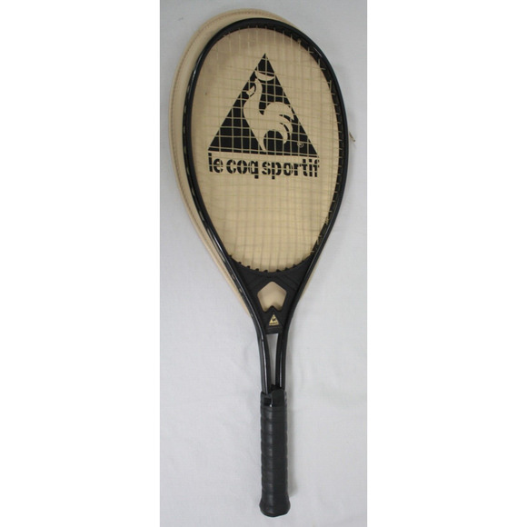 Vintage Le Coq Sportif Stiletto Racquet Racket w/ Vintage Cover - Picture 1 of 11